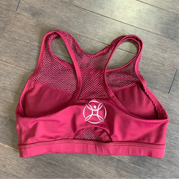 Wine Red Mesh Sports Bra Women’s M - Picture 4 of 5